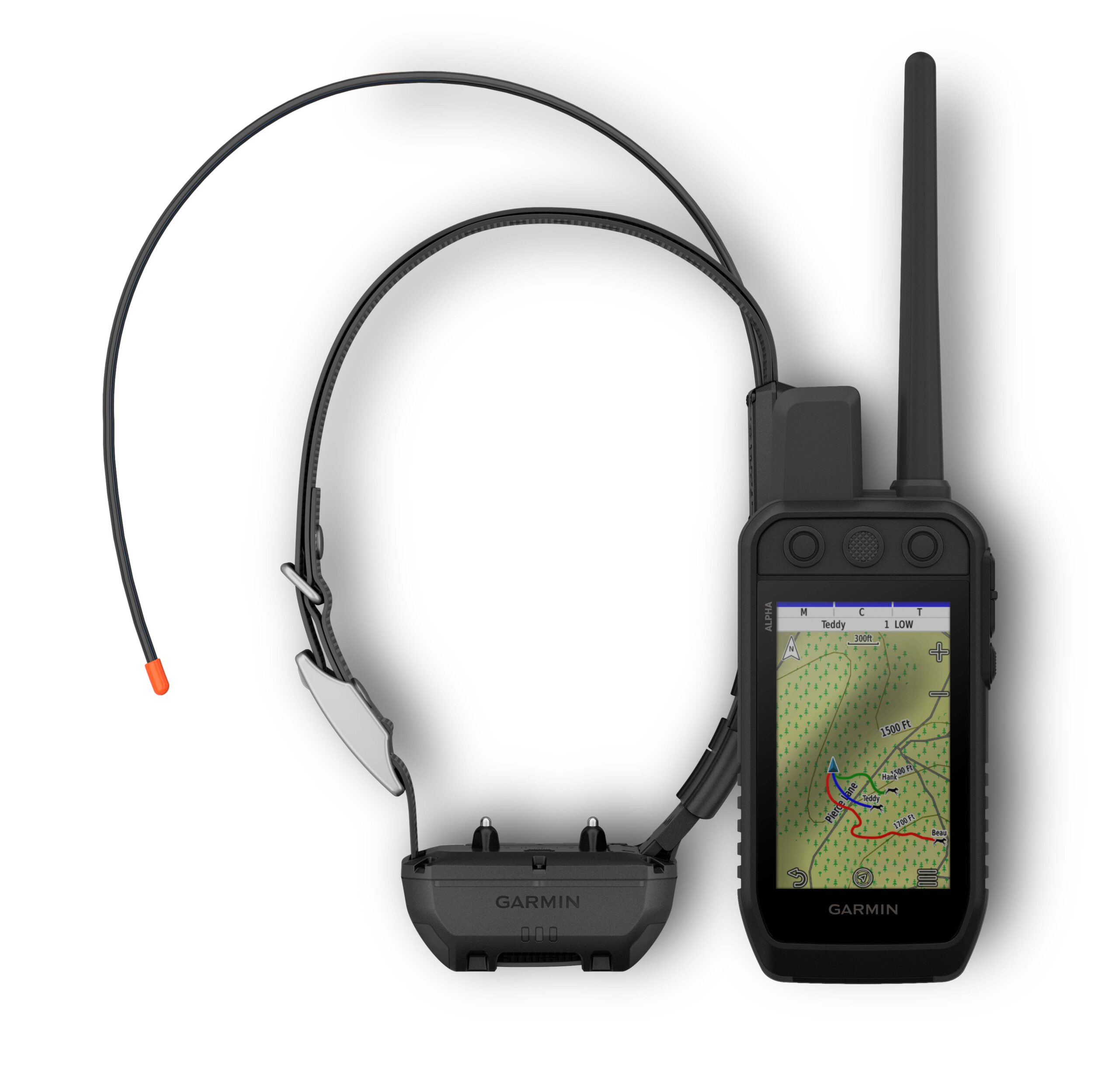 GPS Garmin Alpha 300 + TT25-Halsband + detaillierte topografische Karte